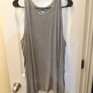 Old Navy Black and White Striped Tank Top